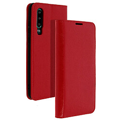 Avizar Étui Huawei P30 Housse Folio Cuir Support Vidéo rouge