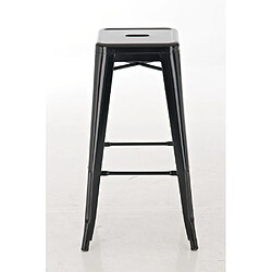 Decoshop26 Tabouret de bar empilable avec repose-pieds design industriel factory métal noir 10_0000026