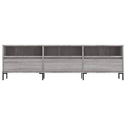 Maison Chic Meuble TV scandinave gris - Banc TV pour salon Sonoma 150x30x44,5 cm bois d'ingénierie -MN65111 pas cher