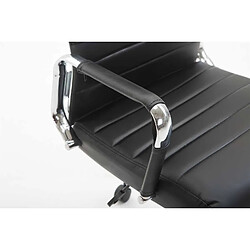 Acheter Decoshop26 Fauteuil de bureau en synthétique noir avec assise rembourrée pivotant BUR10239