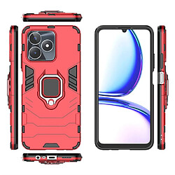 Htdmobiles Coque pour Realme C51 / C53 / Narzo N53 - housse etui rigide anti choc + film ecran - ROUGE