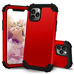 Wewoo Coque Rigide Pour iPhone 11 Pro PC + Silicone Protection anti-chute téléphone portable en trois parties rouge