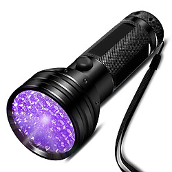 INF Lampe de poche UV étanche avec 51 perles LED à 395 nm