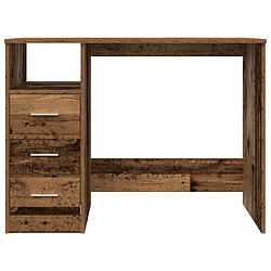 Avis vidaXL Bureau vieux bois 102x76x50 cm bois d'ingénierie