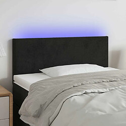 Maison Chic Tête de lit moderne à LED lumineuse pour chambre - Décoration de lit Noir 90x5x78/88 cm Velours -MN89078