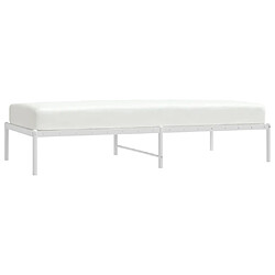 Avis vidaXL Cadre de lit métal sans matelas blanc 90x190 cm