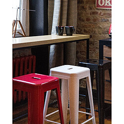 Beliani Tabouret de bar Set de 2 Blanc CABRILLO