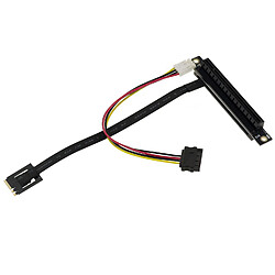 Kalea-Informatique Adaptateur Riser PCIe Gen 3.0 16x vers M2 E A Key - Longueur de la nappe 20cm