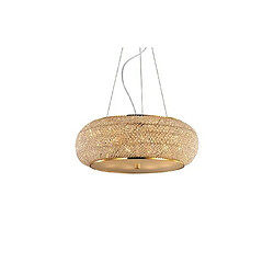 Ideal Lux Suspension LED intégré Pasha Verre,cristal,métal Or 10 ampoules 28cm