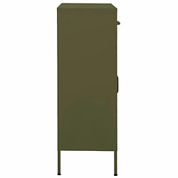 Avis vidaXL Armoire de rangement Vert olive 80x35x101,5 cm Acier