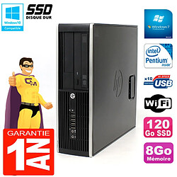 PC HP Compaq Pro 6200 SFF Intel G840 RAM 8Go 120 Go SSD Graveur DVD Wifi W7 - Occasion