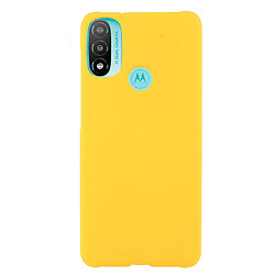 Coque en TPU anti-rayures, caoutchouté jaune pour votre Motorola Moto E20/E30/E40