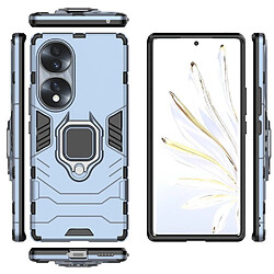 Htdmobiles Coque pour Huawei Honor 70 5G - housse etui rigide anti choc + film ecran - BLEU FONCE