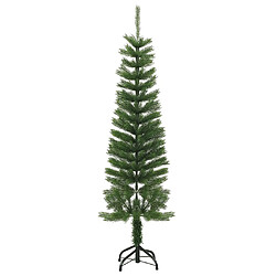 vidaXL Sapin de Noël artificiel mince avec support 150 cm PE