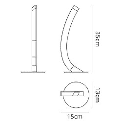 Luminaire Center Lampe de Table On Right 5W LED 3000K, 500lm, chrome poli/acrylique givré