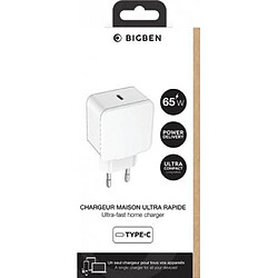 BigBen Connected Chargeur maison USB C 65W Power Delivery GaN Ultra rapide Blanc