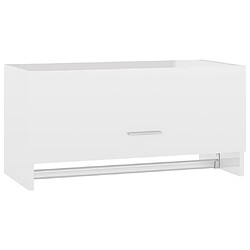 vidaXL Garde-robe blanc brillant 70x32,5x35 cm bois d'ingénierie