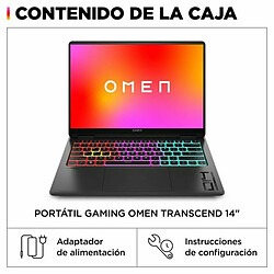 Ordinateur Portable HP OMEN Transcend 14-fb0000ns 14" Intel Evo Core Ultra 7 155H 16 GB RAM 1 TB SSD Nvidia Geforce RTX 4060