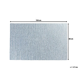 Beliani Tapis en coton bleu clair 80 x 150 cm DERINCE