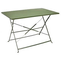 The Home Deco Factory Table de jardin pliante Palerme 110 x 70 cm vert kaki.