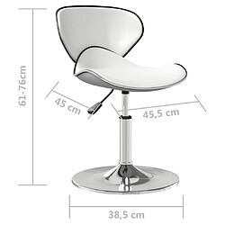 vidaXL Tabouret de bar Blanc Similicuir pas cher