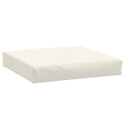 Acheter vidaXL Coussins de palette lot de 2 crème mélangé tissu