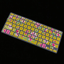 Avis Peau de couverture de clavier en silicone ultra-étanche à la poussière fleurs jaunes