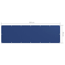 Acheter vidaXL Écran de balcon Bleu 90x300 cm Tissu Oxford