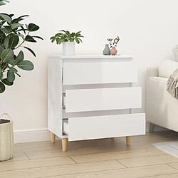 Avis Maison Chic Commode Buffet - Meuble de rangement Blanc brillant 60x35x70 cm Bois d'ingénierie -GKD95079