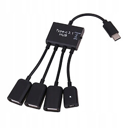 GUPBOO Dans 1 adaptateur d'extension de concentrateur USB TYPE-C OTG,JL273