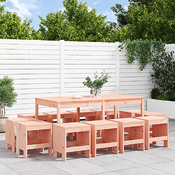 vidaXL Ensemble à manger de jardin 13 pcs bois massif de Douglas