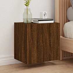 Maison Chic Meuble TV, Banc TV pour salon, Meuble de rangement mural chêne marron 40,5x30x40 cm bois d'ingénierie -GKD34313