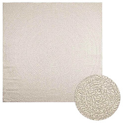 vidaXL Tapis ZIZUR crème 240x240 cm aspect de jute intérieur extérieur