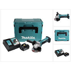 Makita DGA 452 RT1J Meuleuse d'angle sans fil, 18V 115mm + 1x Batterie 5,0Ah + Chargeur + Makpac