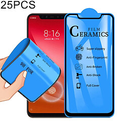 Wewoo Film de verre trempé de céramique à pleine couverture25 PCS 2.5Dpour Xiaomi Mi 8 Explorerle déverrouillage des empreintes digitales est pris en charge