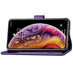 Acheter Wewoo Etui à rabat horizontal en cuir PU avec motif gaufré pour iPhone XR, avec support, logements pour cartes et portefeuille (Violet)