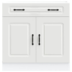 Avis vidaXL Armoire de cuisine Kalmar blanc bois d'ingénierie