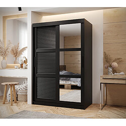 Abiks Meble Armoire Zaluzja 2 à Portes Coulissantes 200/120/62 2 Portes (noir)