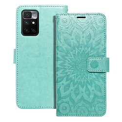 etui forcell mezzo book pour xiaomi redmi 10 mandala vert