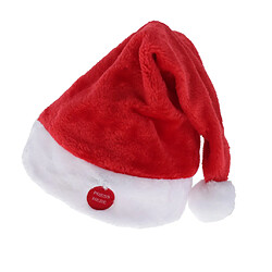 2x Chapeaux de Noël Musique, Bonnets de Noël pour Enfants , Chapeau de Père Mère Santa avec Serre-têtes Taille ajustable