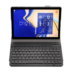 Wewoo ST830S Bluetooth 3.0 Texture de laine fine cuir PU ABS Détachable Sept Étoiles Rétroéclairage Clavier pour Samsung Galaxy Tab S4 10.5 pouces T830 / T835avec fente stylo et support Noir pas cher