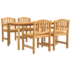 Maison Chic Ensemble de salle à manger de jardin 5 pcs,Table et chaises d'extérieur Bois de teck massif -GKD718422