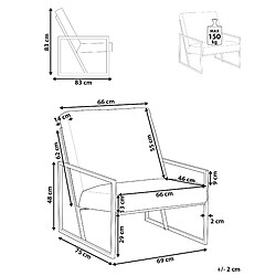 Avis Beliani Fauteuil DELARY Velours Taupe