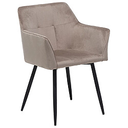 Acheter Beliani Chaise de salle à manger JASMIN Set de 2 Velours Taupe