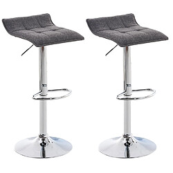 Non Lot de 2 tabourets de bar Madison tissu pas cher