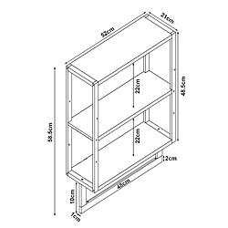 Helloshop26 Étagère murale de salle de bain bambou 59 x 52 x 21 cm naturel 03_0007025