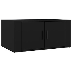 vidaXL Table basse Noir 80x50x36 cm Bois d'ingénierie