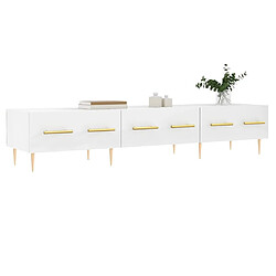 Avis Maison Chic Meuble TV scandinave - Banc TV pour salon blanc 150x36x30 cm bois d'ingénierie -MN96866