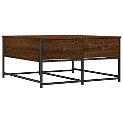 vidaXL Table basse chêne marron 80x80x40 cm bois d'ingénierie