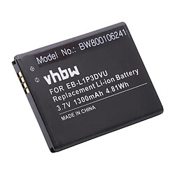 Vhbw Batterie 1300mAh (3.7V) pour téléphone Samsung Galaxy Ace Duos, Galaxy Fame, GT-S6810, GT-S6810P remplace EB-L1P3DVU.